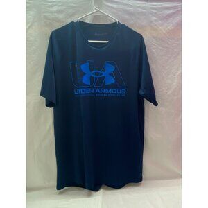 Under Armour Men's Blue Size XL Loose Tee Shirt 100% Polyester Made 2021
